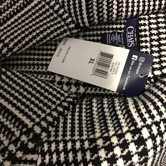 CHAPS Plaid Double Breasted Sweater Jacket NWT - Picture 6 of 8